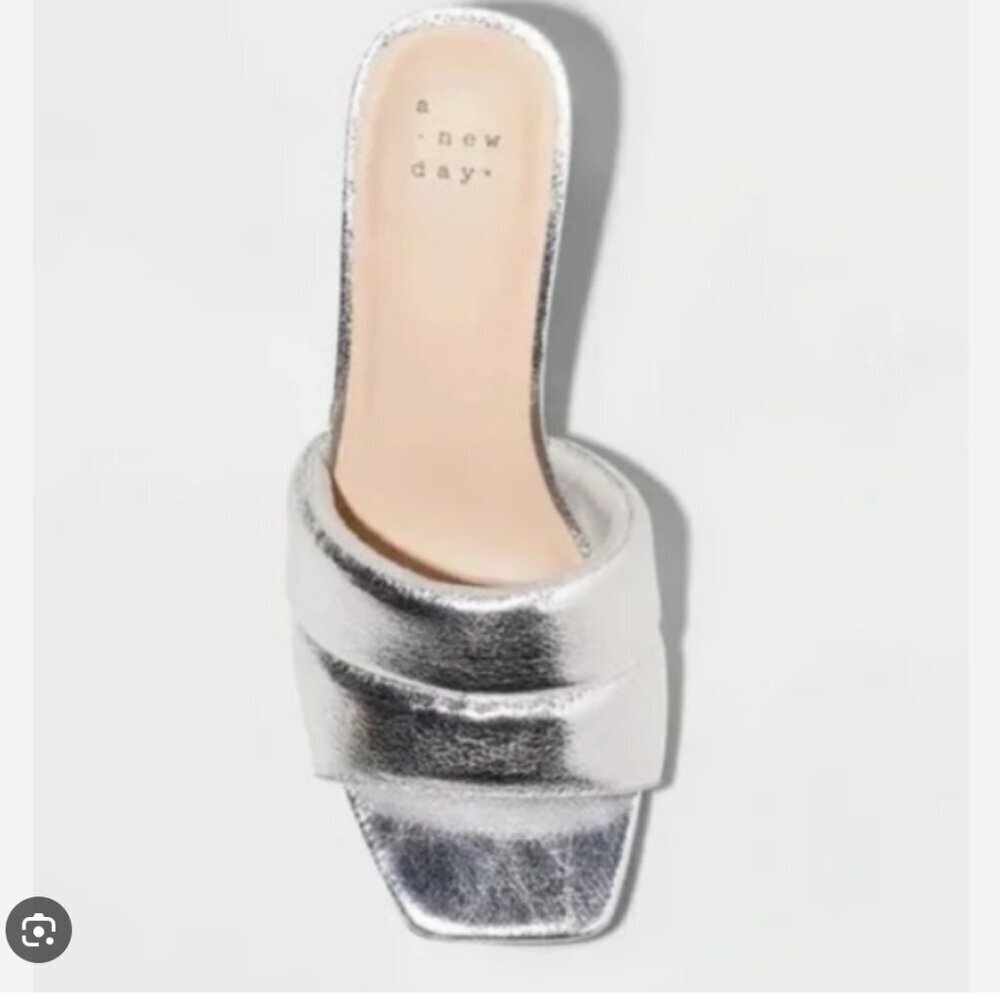 A New Day - Women's silver slip on Open-toe Sandals